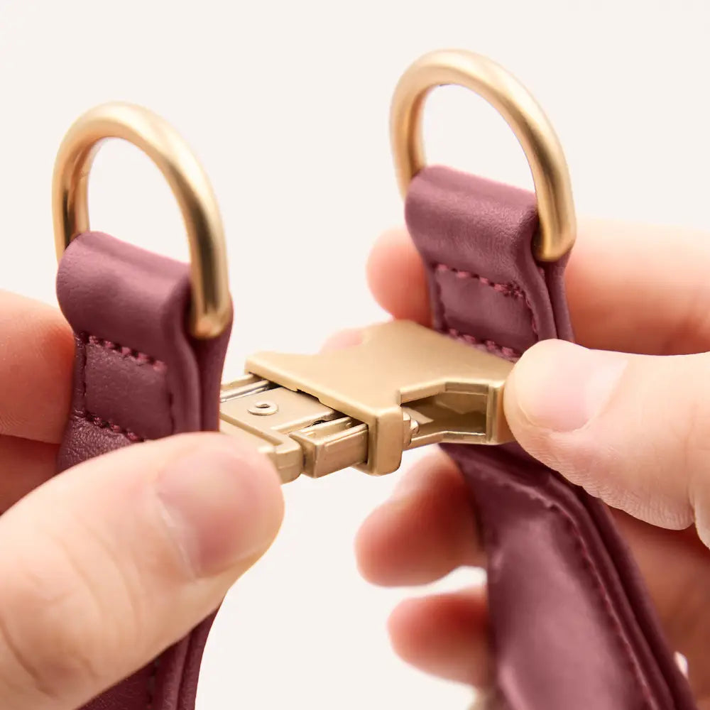 Harnais en cuir végan "Step In" Bordeaux, Jala