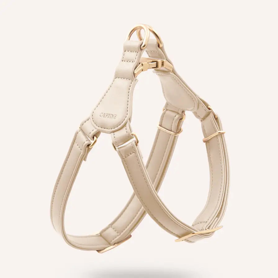 Harnais en cuir végan "Step In" beige, Jala