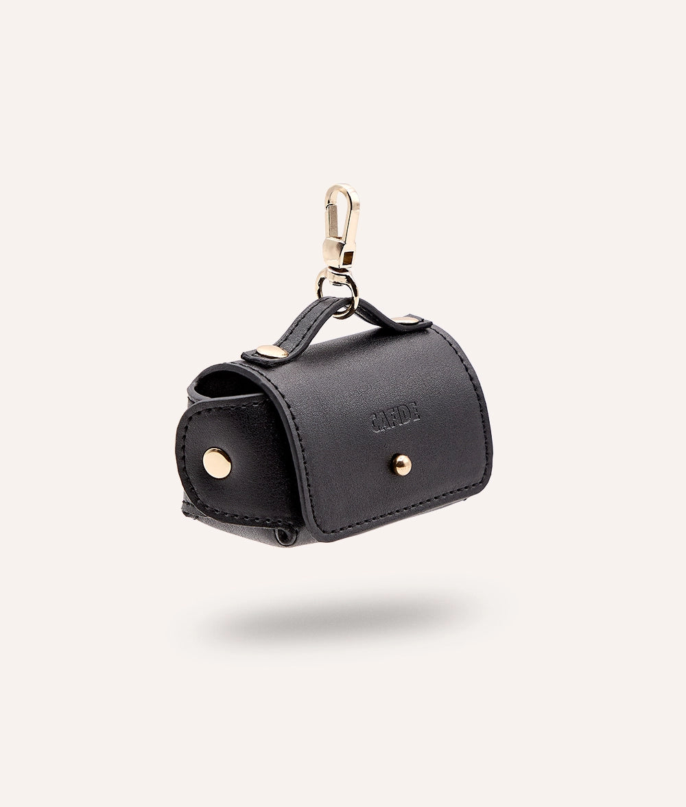 Porte-sac en cuir végétalien noir, Jala