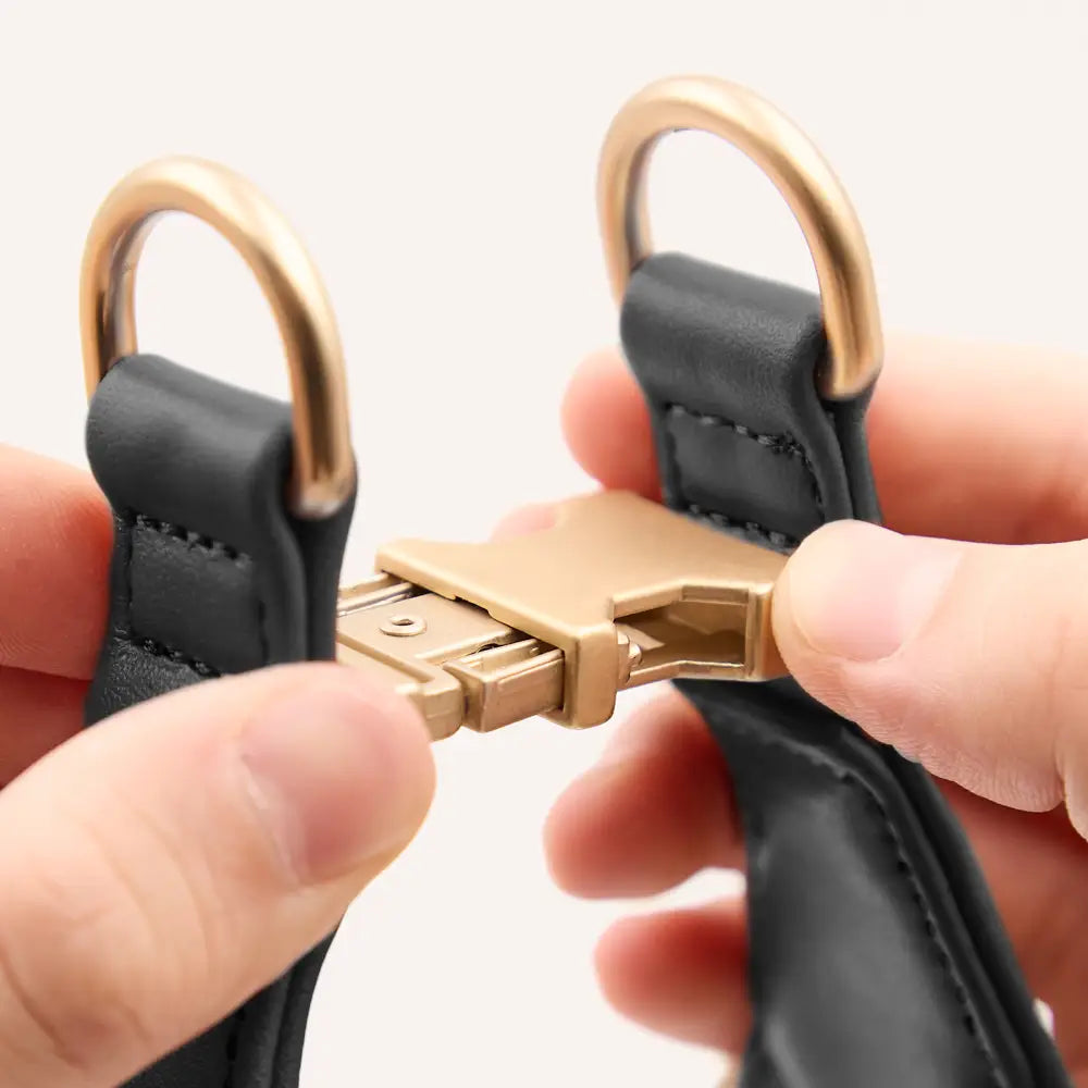 Harnais en cuir végan "Step In" noir, Jala