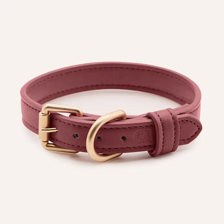 Collier Cuir Végan Bordeaux, Jala