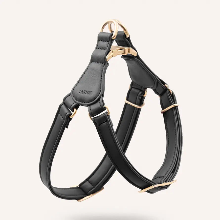 Harnais en cuir végan "Step In" noir, Jala