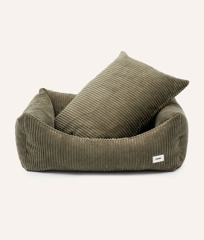 Lit pour chien en velours vert, Snozy