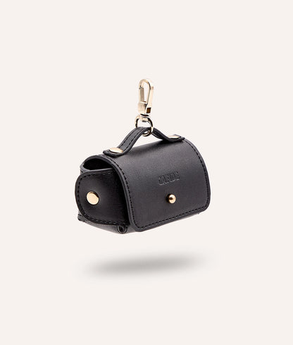 Porte-sac en cuir végétalien noir, Jala